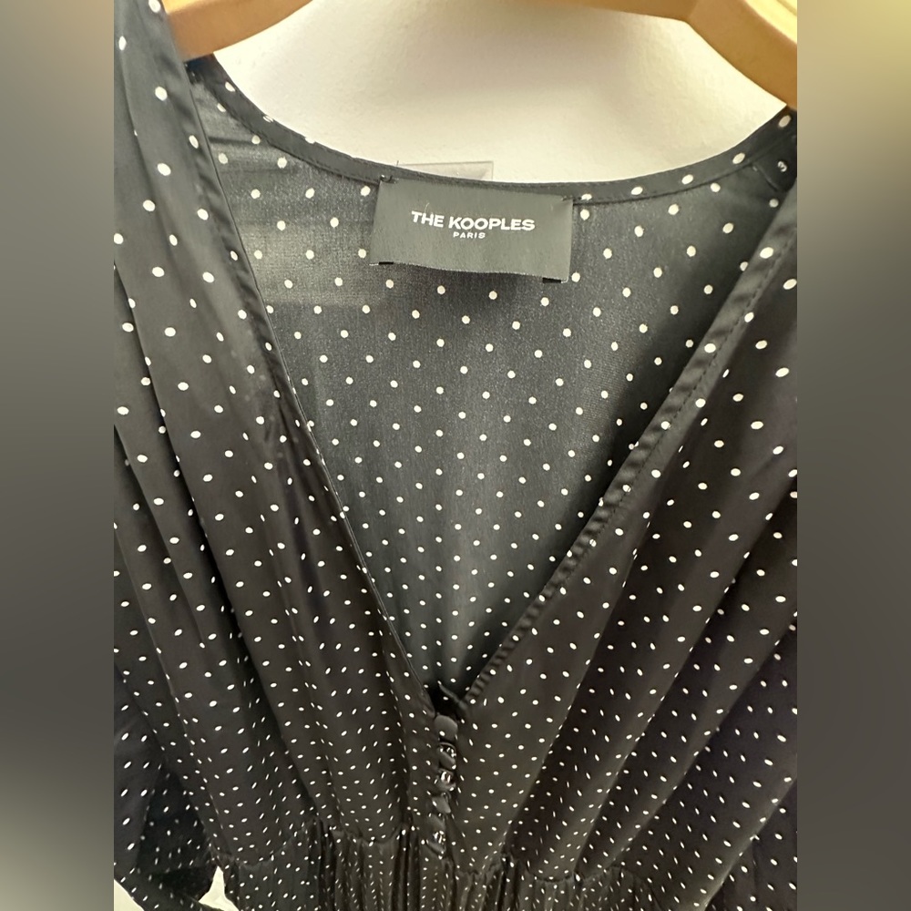 The Kooples Polka Dot Black Maxi Dress.